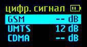 Информация на дисплее детектора в режиме мониторинга цифровых сигналов