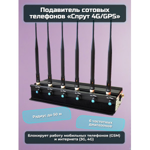 Подавитель сотовых телефонов "Спрут" 4G/GPS