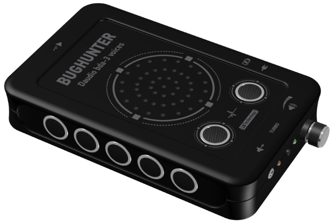 Подавитель "BugHunter DAudio bda-3 Voices" имеет семь УЗ излучателей и акустический глушитель